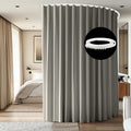Room Divider Ceiling Mounted Curtains Track Sets Extra Wide Blackout Curtain Flexible Tracks for Bedroom Privacy Partition Separator, 1 Panel Light Grey Drape and White Rail, W8.3 x H8ft
