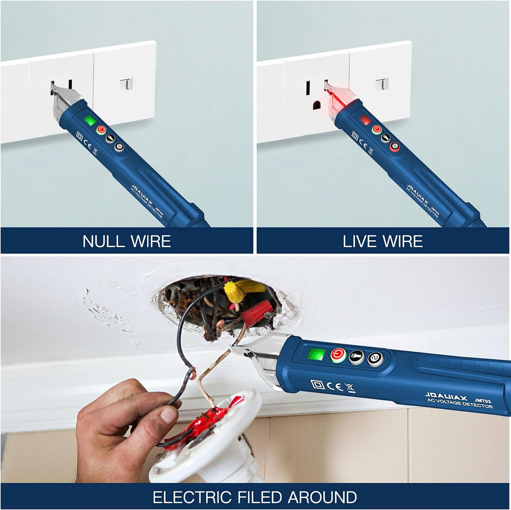 Non-Contact Voltage Tester,Electrical Voltage Detector Pen Null/Live Wire Tester Breakpoint Finder Voltage Measuring Tool Dual Range AC 12V/48V-1000V
