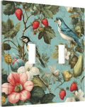 William Morris Flower 2 Gang Double Toggle Wall Plate Cover Decorative Light Switch Covers Electrical Faceplate Switch Plates for Bathroom Kitchen Home