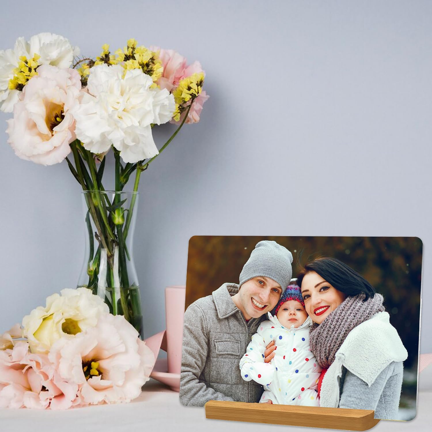 Custom Metal Photo Prints, Personalized Picture Frame with Your Photos, Customized Photo Gifts for Lovers, Couples, Family and Home Decor