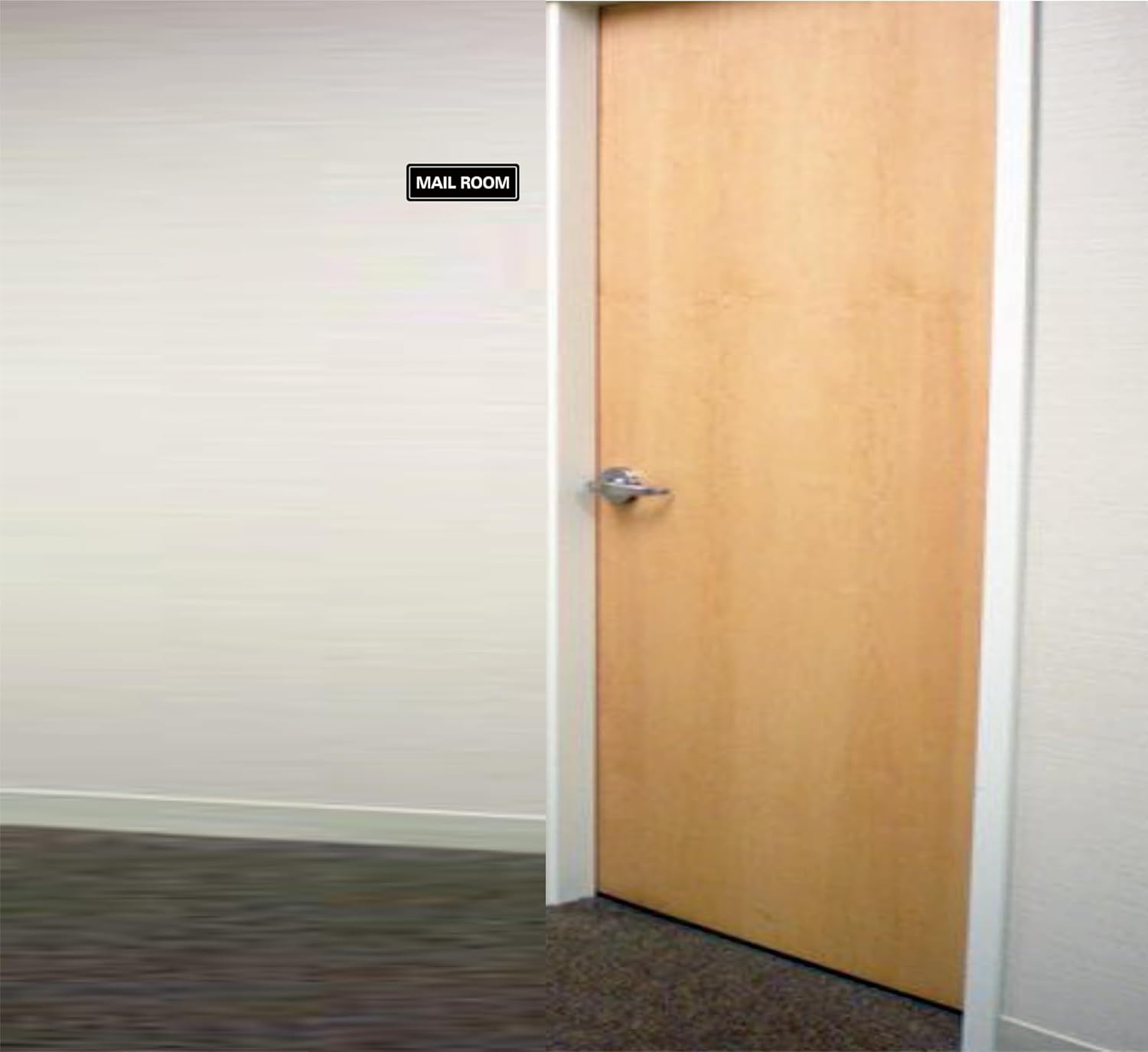 Mail Room Sign – Premium Frosted Acrylic Material, Strong Self-Adhesive, Quick Installation, Suitable For Your Office, Hotel, Bar, Restaurant And Home(9 × 3 Inches, Black)