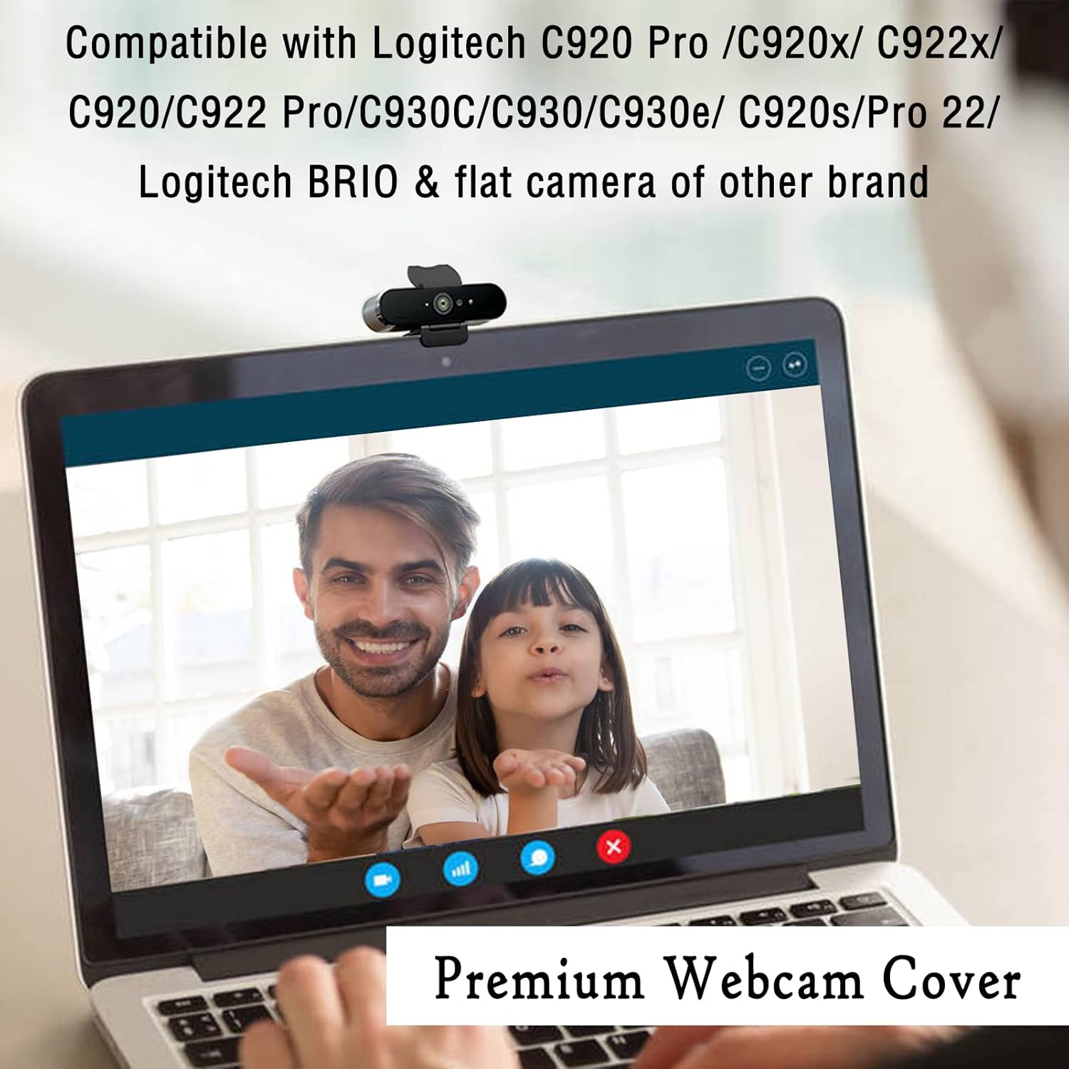 Lens Shutter Privacy Cover Compatible for Logitech C920 Pro /C920x/ C922x/ C920/C922 Pro/C930C/C930/C930e/ C920s/Pro 22/ Logitech Brio 4K Ultra HD Webcam/HD Webcam C310 (Renewed)