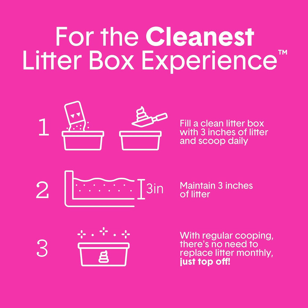 Boxie Glo Clumping Clay 30 Day Odor Control Cat Litter, 99.9% Dust-Free, Low Tracking, UV Light Attractant, 40 lb