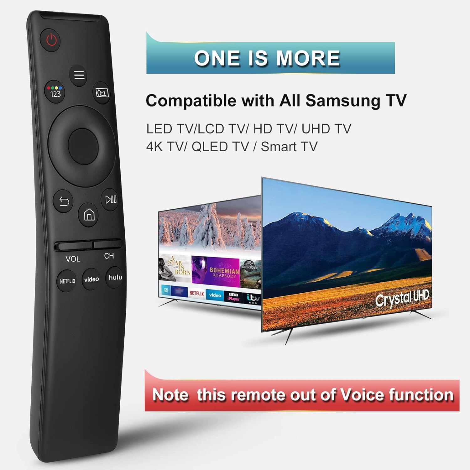 Universal Replacement for Samsung-Smart-TV-Remote, New Upgrade Infrared for Samsung Remote Control, with Shortcut Buttons