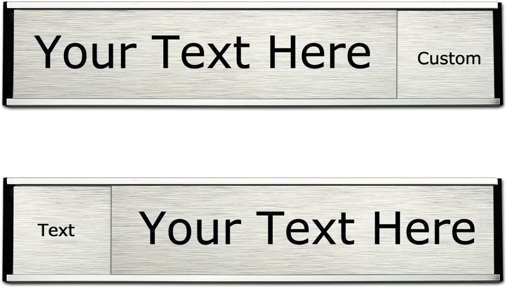 Custom Slider Sign for Door and Wall - 2 X 10 inch Custom Slider Sign for Home, Office, Hotels, Hospital, Conference Room, Slider Door sign with Aluminum Holder