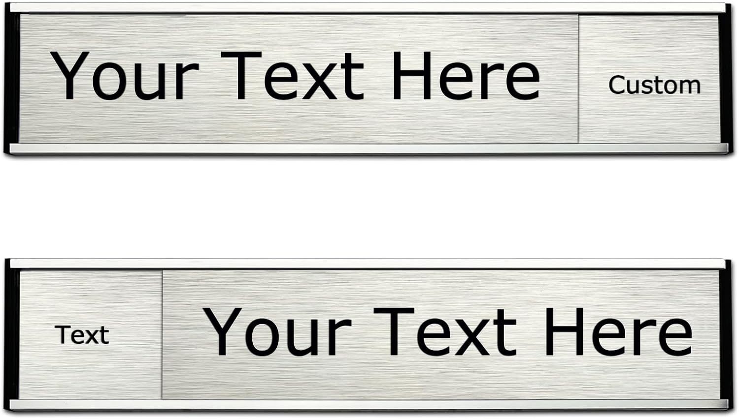 Custom Slider Sign for Door and Wall - 2 X 10 inch Custom Slider Sign for Home, Office, Hotels, Hospital, Conference Room, Slider Door sign with Aluminum Holder