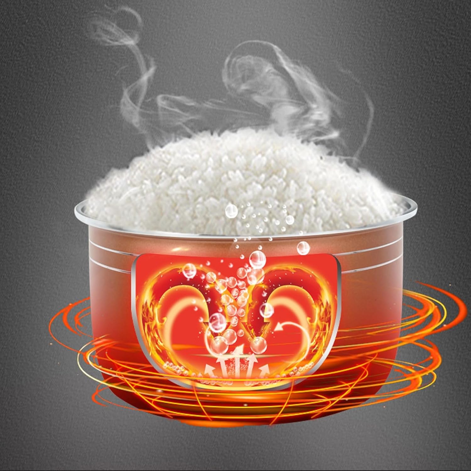 Rice Cooker and Steamer, Cooker, 5L Large Capacity/Fast Cooking/Non-Stick Coating, Smart Small for Home Use