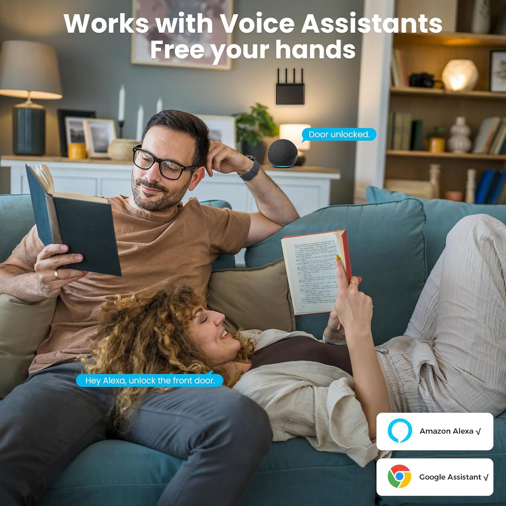 DEVO G8 Smart Lock with Doorbell - 6-in-1 Fingerprint Keyless Entry Deadbolt, Built-in Wi-Fi & APP Control, IP54 Waterproof Auto-Lock for Front Door Security, Easy Install (BHMA Certified)