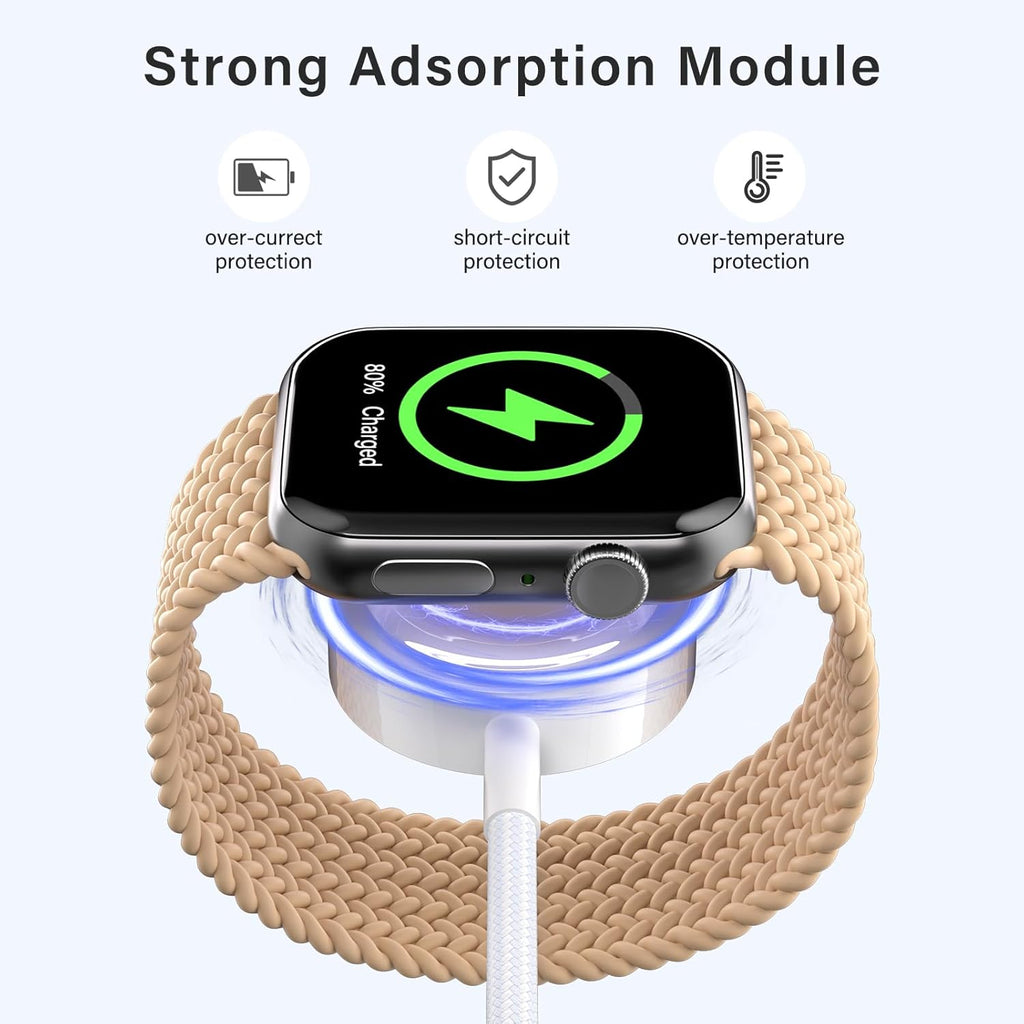 Travel Essentials,3 in 2 USB C Cable for Apple Watch Charger ，Multi Charging Cable Cord,Vacation Camping RV Essentials,Portable Designed for iWatch Series 11-2/Ultra/SE &iPhone 17-12-4FT(2Pack 4FT)