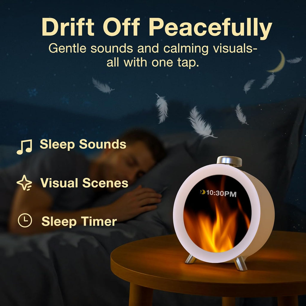 Dekala ChronoSense Alarm Clock for Bedroom Temperature Humidity, 7-Day Programmable 4 Alarms, 100dB Loud Gradual Alarm Clock Heavy Sleeper, IPS Screen Animation, Hourly Chime