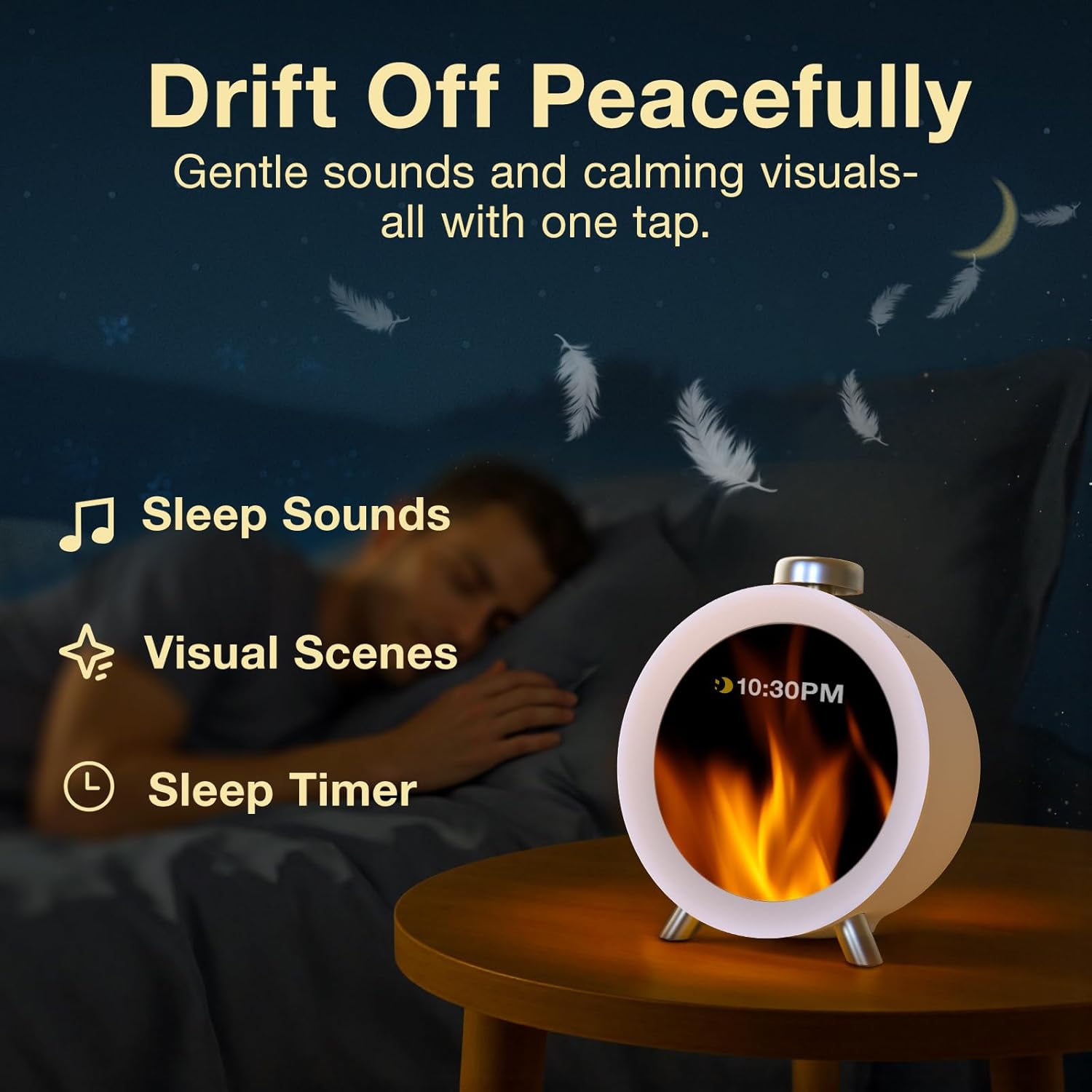 Dekala ChronoSense Alarm Clock for Bedroom Temperature Humidity, 7-Day Programmable 4 Alarms, 100dB Loud Gradual Alarm Clock Heavy Sleeper, IPS Screen Animation, Hourly Chime
