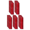 Non Fading Red Reflective Stickers 1 inch X 4 inch, Outdoor Waterproof High Visibility Warning Safety Adhesive Reflector Tape (50 Pcs)