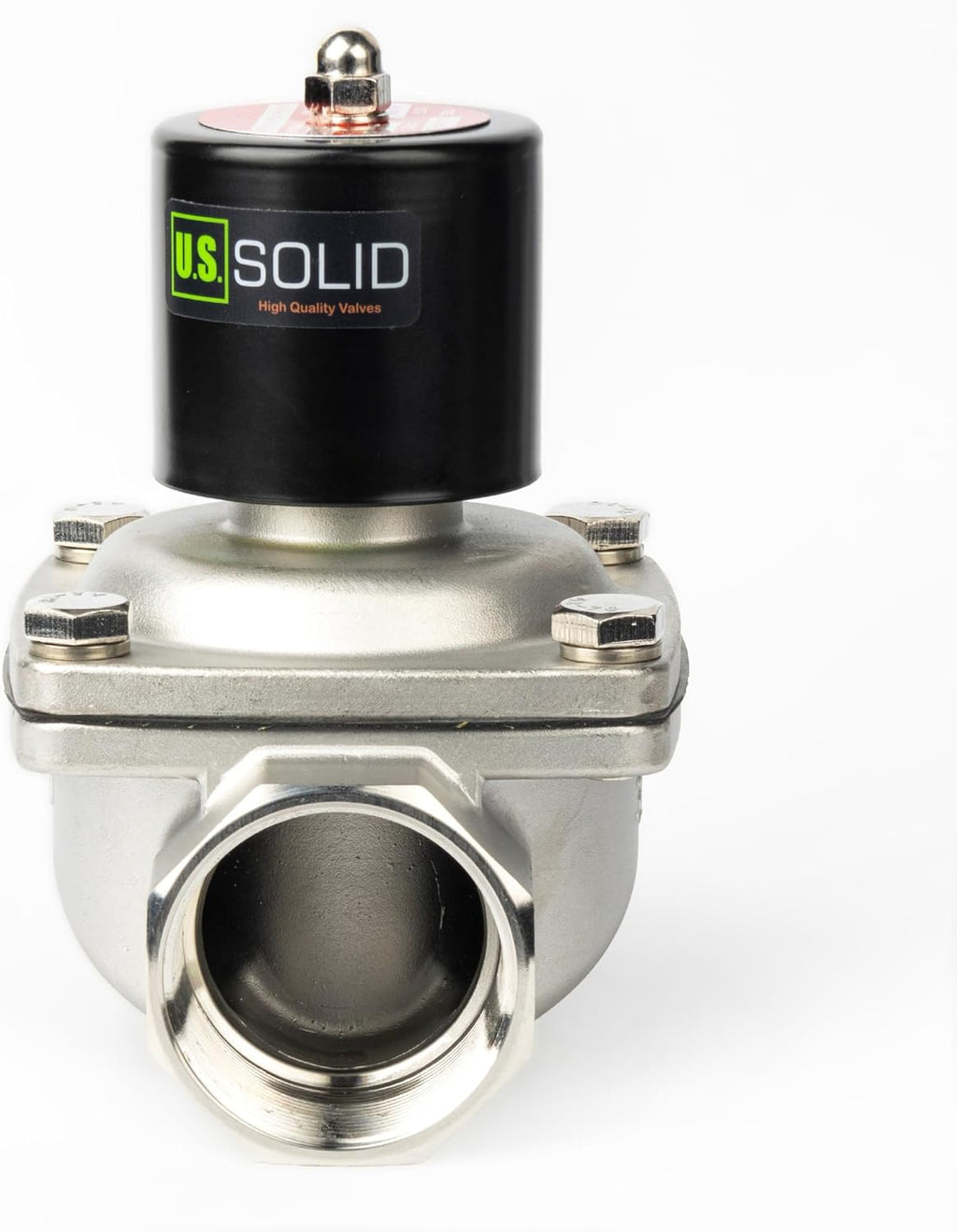 U.S. Solid 2" Solenoid Valve - 110V AC Stainless Steel Electric Solenoid Valve, Normally Closed, Viton Seal