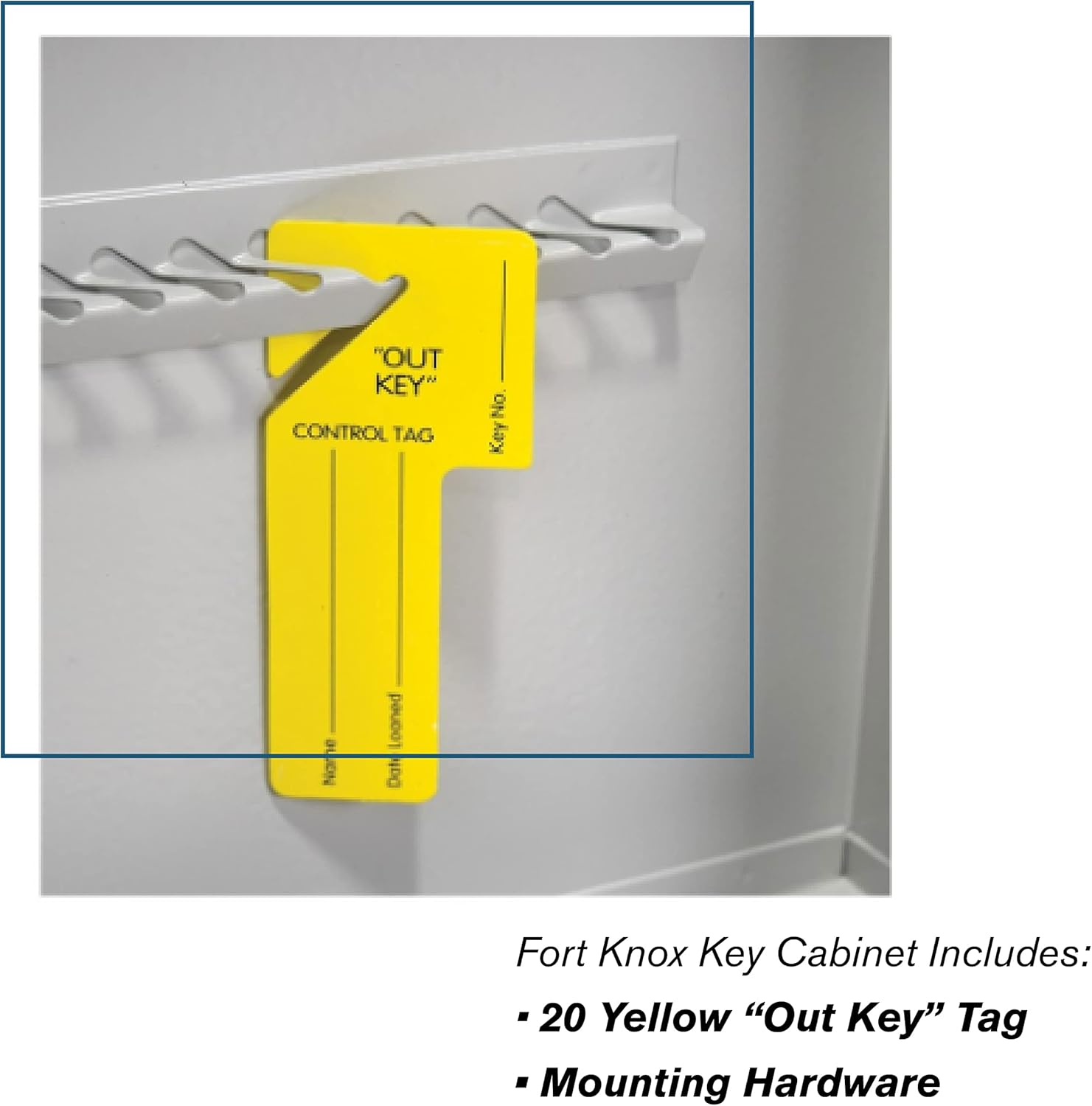 BankSupplies STEELMASTER 200-Key Cabinet | Piano Hinged Door | Steel Construction Key Lock Box