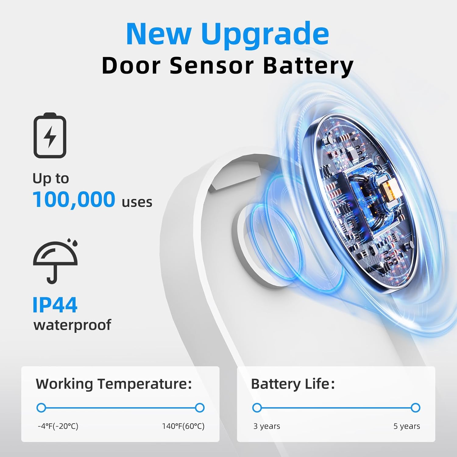 Daytech Wireless Door Sensor Chime Door Entry Chime with 800ft Range 20 Chimes 5 Adjustable Volume Door Open Chime for Business/Home/Office/Store When Entering, 1 Sensor + 1 Receiver
