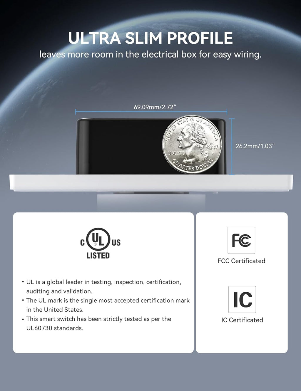 ELEGRP WiFi Smart Rotary Traic Dimmer with 1.8 inch TFT Display Screen, 3 Way, Needs Neutral Wire, 2.4GHz Wi-Fi, Compatible with Alexa and Google Home, No Hub Required, UL Listed, 2 Pack, White
