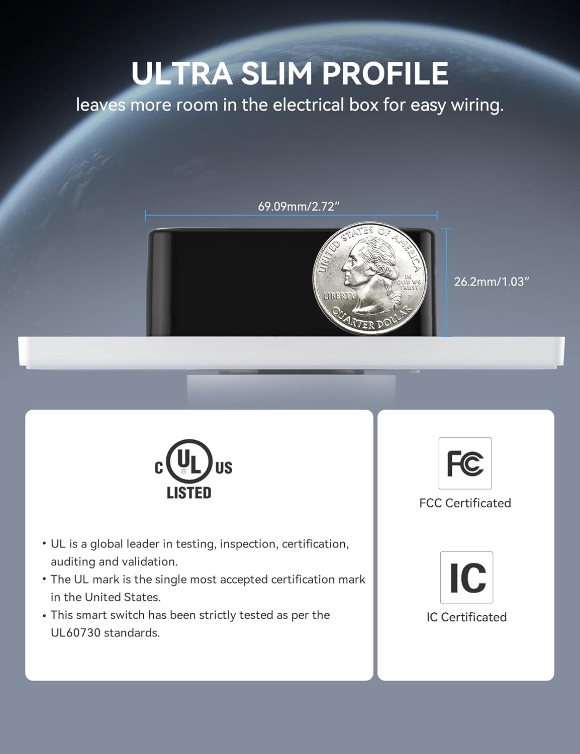 ELEGRP WiFi Smart Rotary Traic Dimmer with 1.8 inch TFT Display Screen, 3 Way, Needs Neutral Wire, 2.4GHz Wi-Fi, Compatible with Alexa and Google Home, No Hub Required, UL Listed, 2 Pack, White