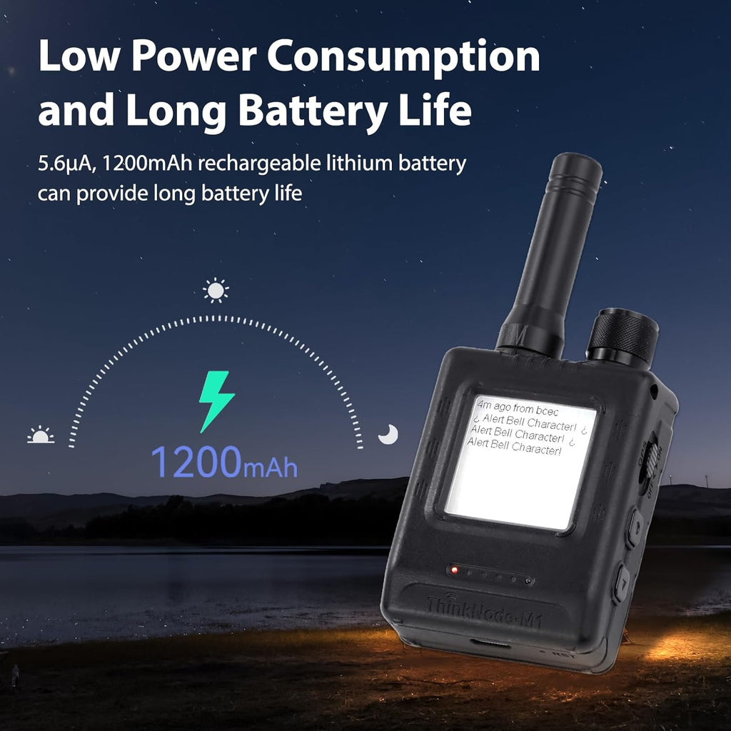 ELECROW LoRa Meshtastic Transceiver with GPS and nRF52840 - ThinkNode M1 with 1.54" EPD Screen and Case, SX1262 Wireless Module 915MHz, 1200mAh Battery for Meshtastic