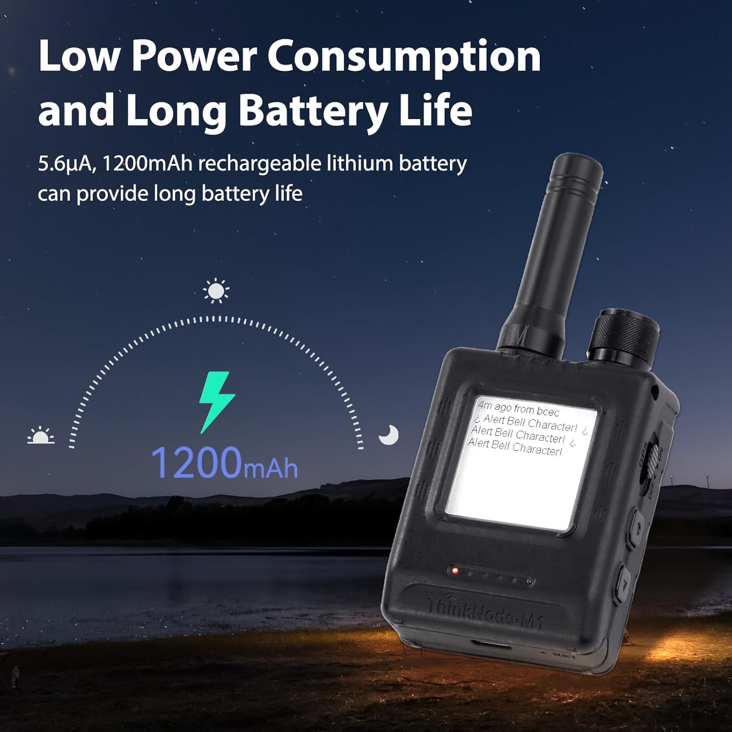 ELECROW LoRa Meshtastic Transceiver with GPS and nRF52840 - ThinkNode M1 with 1.54" EPD Screen and Case, SX1262 Wireless Module 915MHz, 1200mAh Battery for Meshtastic