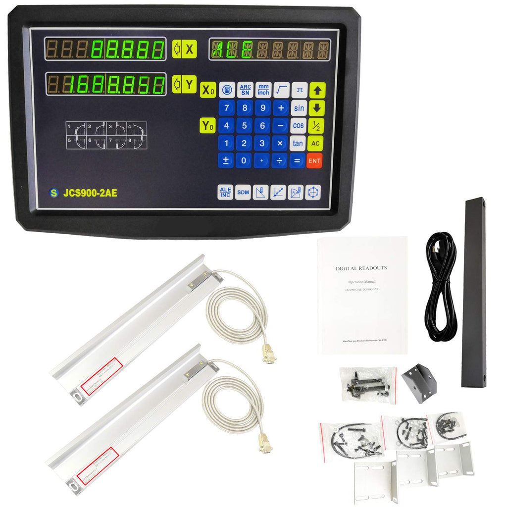 iMeshbean 2/3 Axis Digital Readout DRO Encoder for Milling Lathe, 450mm Travel Length Scale ONLY (18''), 5um Resolution, 5um/0.0002'' Accuracy, Aluminum Material, Part Number: 324-RZ