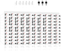 100 Slots Cell Phone Locker Box for Classroom Clear Acrylic Cell Phone Storage Cabinet with Door Locks and Keys for Classroom School Students Office Factory Employees