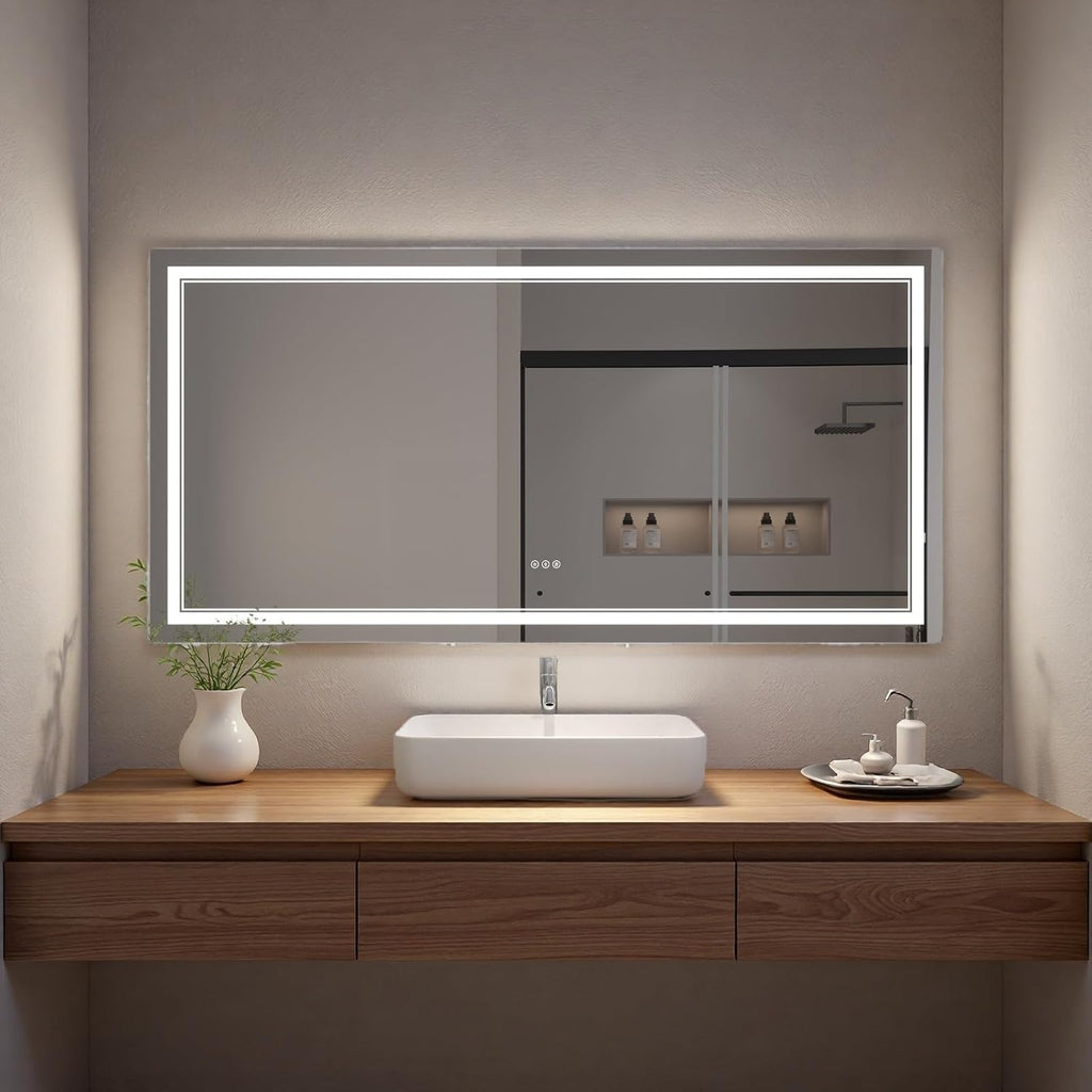 LED Bathroom Mirror with Lights, Wall Mirrors