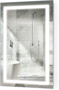 Krugg | 20 Inch X 32 Inch LED Bathroom Mirror | Lighted Vanity Mirror Includes Dimmer & Defogger | Wall Mount Vertical or Horizontal Installation