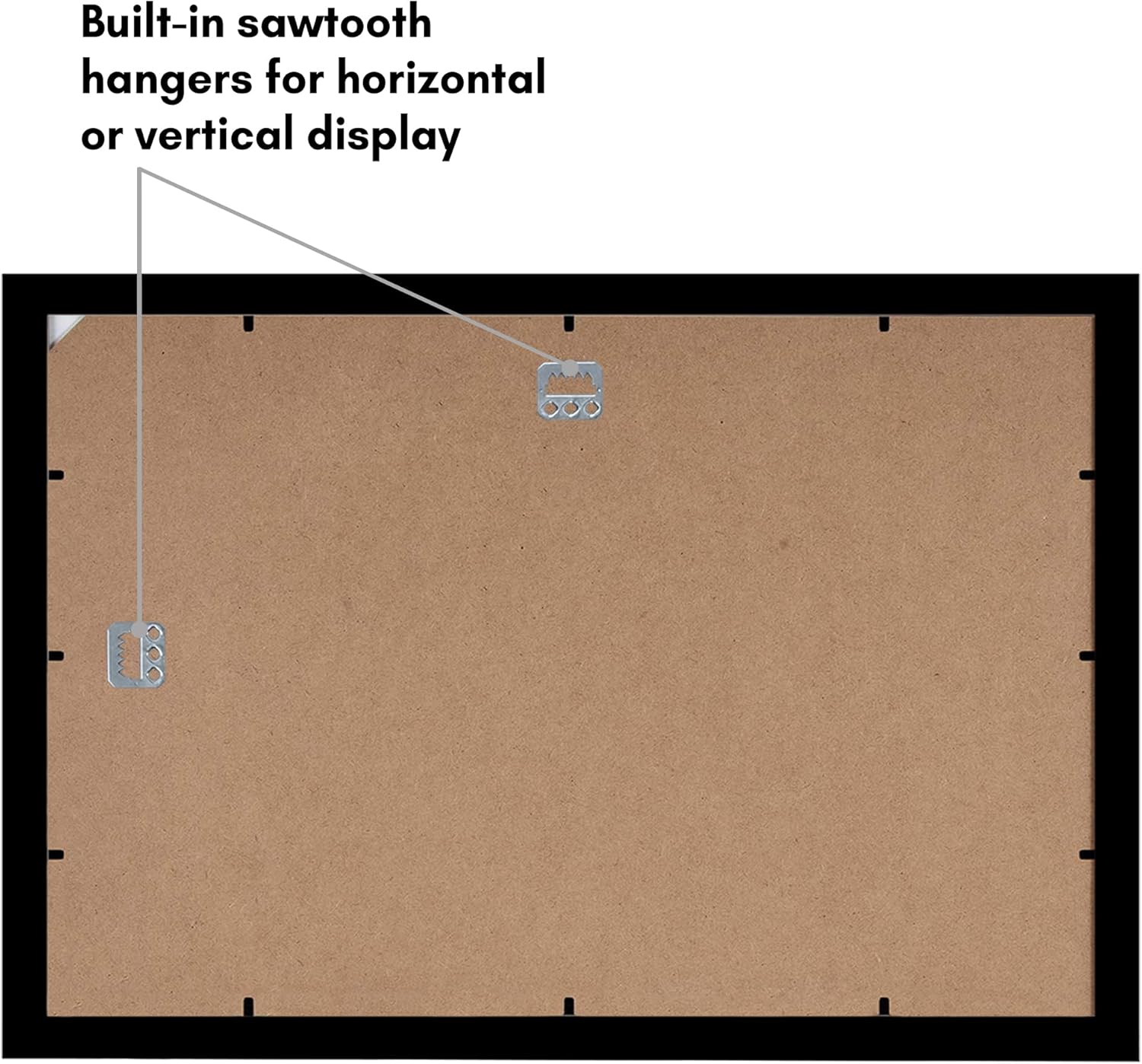 Americanflat 18x12 Picture Frame with Shatter-Resistant Glass - Signature Collection - Gallery-Style Frames Made of Engineered Wood - Photo Frame for Wall Display - Black