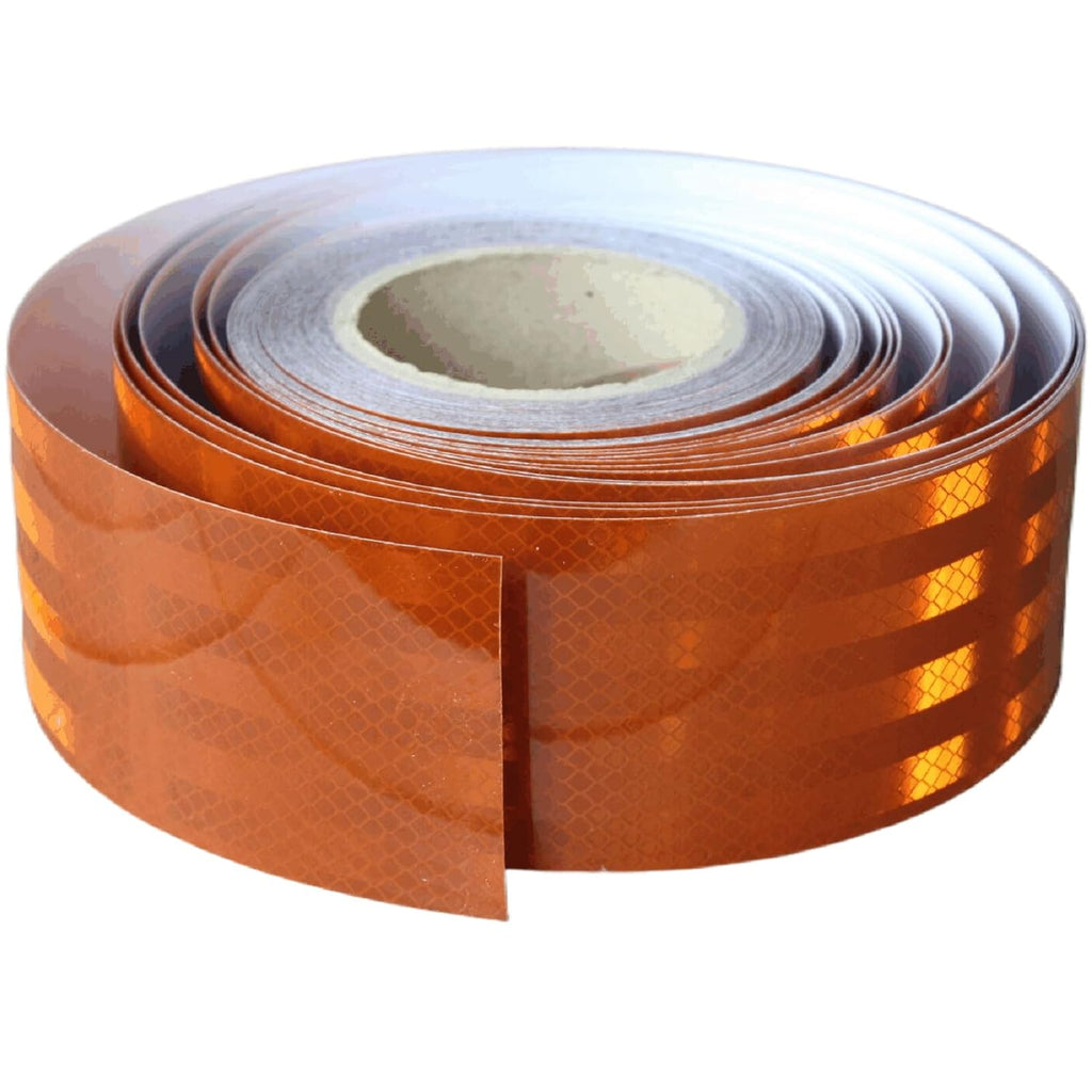 Non Fading Brown Reflective Tape Outdoor Waterproof 3 inch Wide, High Visibility Warning Industrial Marking Tape, Safety Stickers (168 feet)