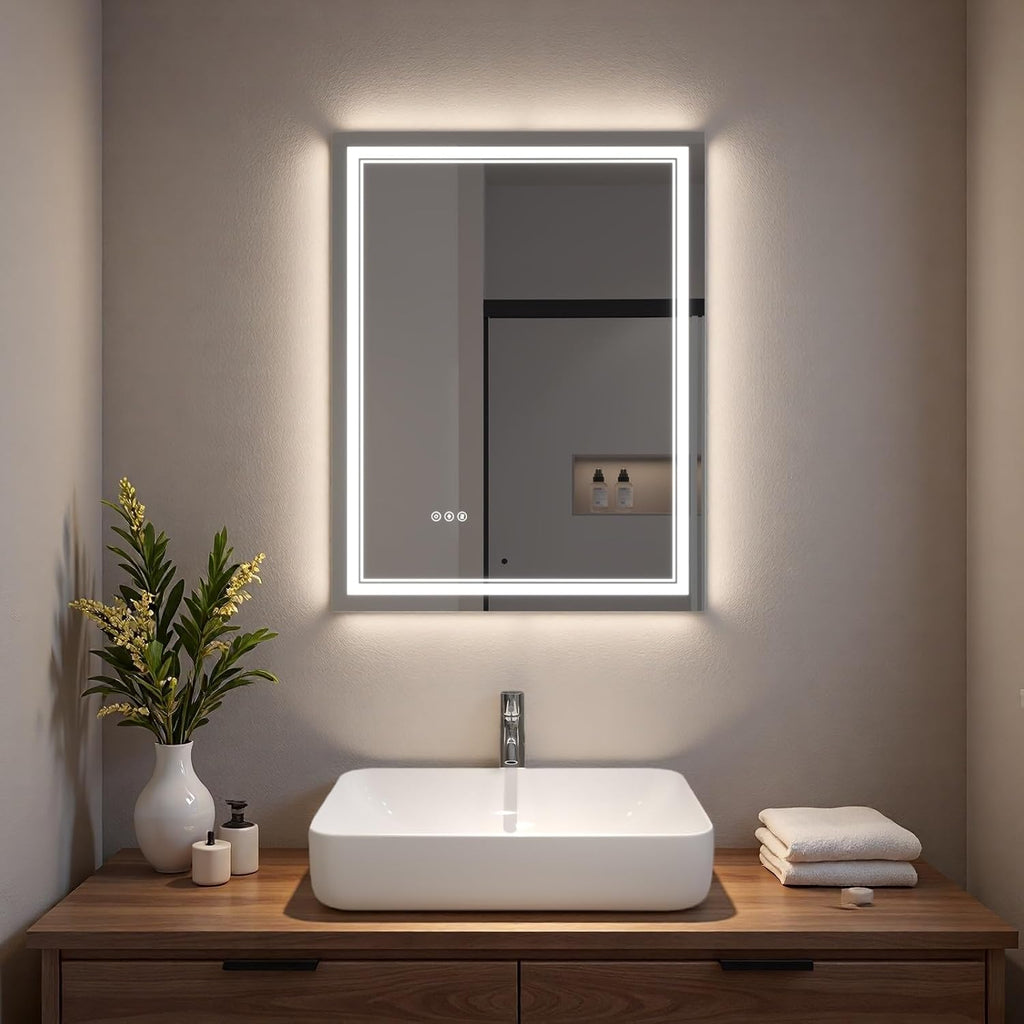 LED Bathroom Mirror with Lights, Wall Mirrors