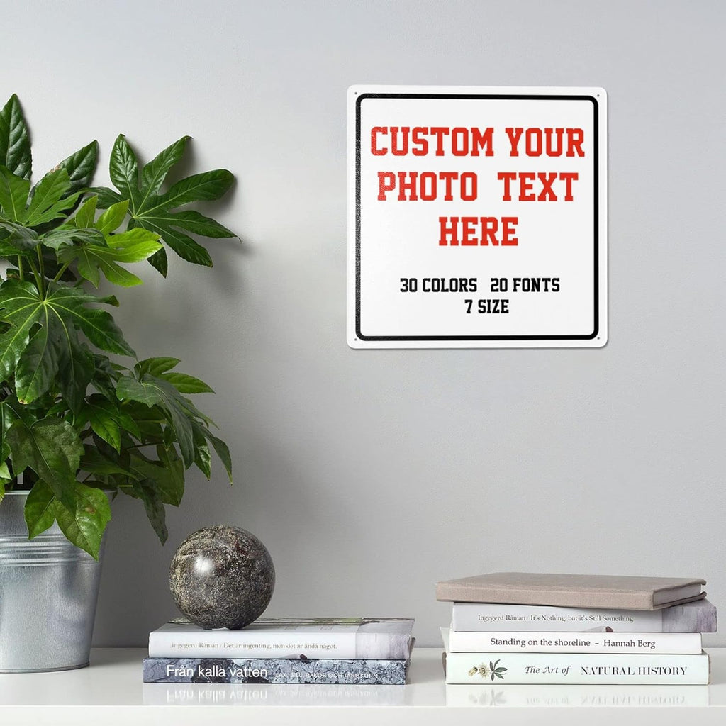 Custom Signs Outdoor Metal Sign - 12 x 12 Personalized Signs for Business, Workplace, Office, Home, Delivery Signs, Road Signs, Garden Signs, Hazard Signs, Intersection Signs, Parking Signs, Decorative Signs