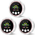 3 Pack Smoke Carbon Monoxide Detectors Plug in, 5in1 Portable Carbon Monoxide Detector & Natural Gas Leak Detector Battery Backup, Real-Time Monitor Smoke, CO Gas Detector Alarm for Home,Travel RV