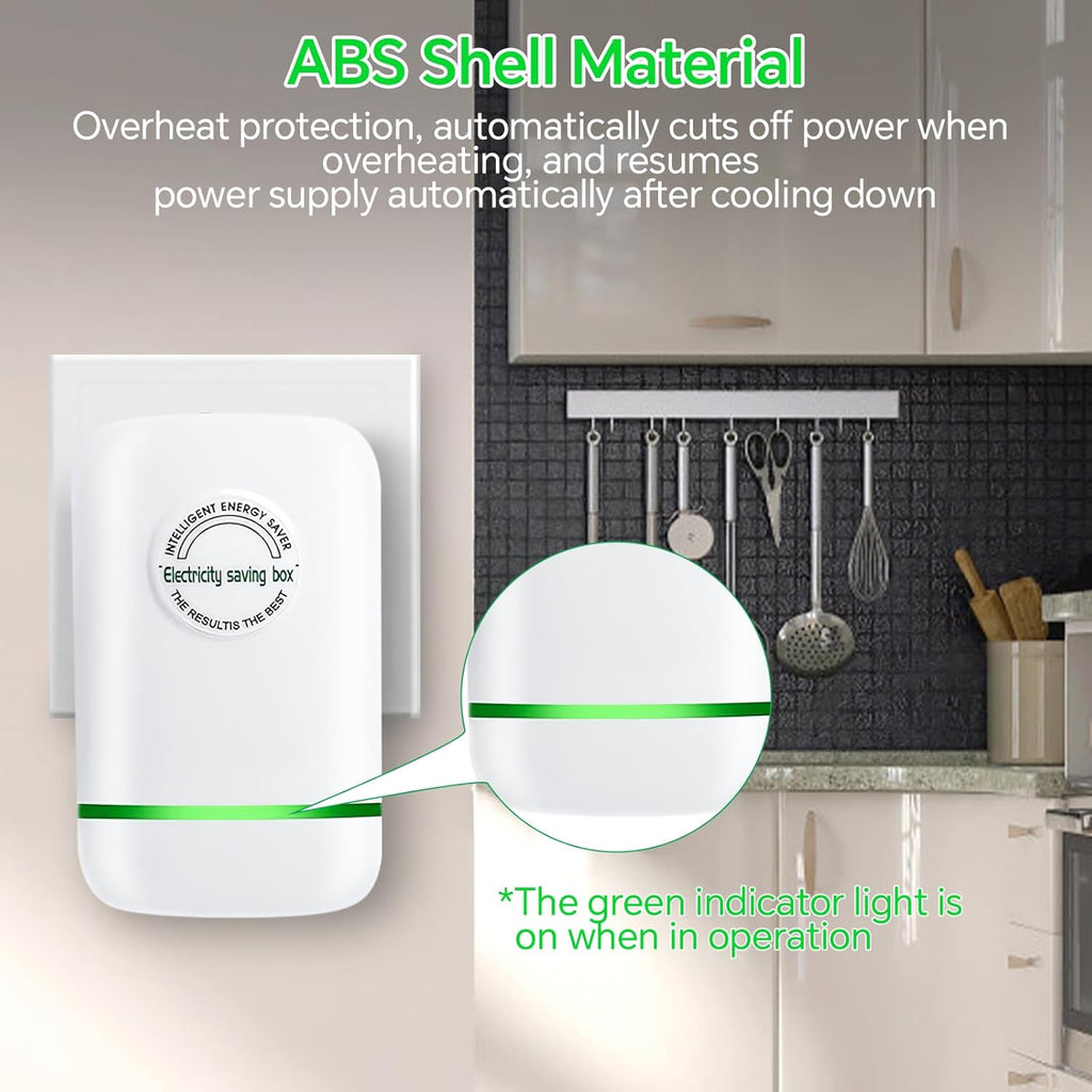 Power Saver Pro, 2025 Stop Watt Energy Saving Device, Intelligent Voltage Stabilization & Power Optimization Energy Saving Device, Household Office Electricity Saving Box US Plug 90V-250V 30KW 4Pack