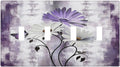 Light Switch Cover Plate Purple Daisy White Floral Butterfly Flowers Quad Toggle Wall Plates Decorative Switch Plates 4 Gang Outlet Covers Electrical Panel Cover Faceplate for Home Decor 4.5 X 8 IN