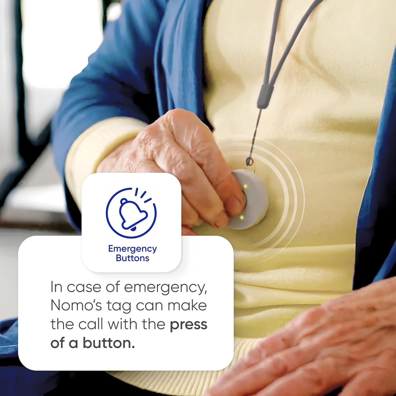 Tags - Fast, Easy Integration with Existing Smart Care Systems - Motion Detection, Emergency Panic Button, Wearable Fall Detection - Battery Operated - 4 Tags
