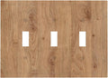Decorative Switch Plates Vintage Rustic Wood Color Brown Wood Grain 3 Gang Wall Plate Faceplate Triple Toggle Light Switch Cover Electrical Wall Panels for Farmhouse Cabin Decor