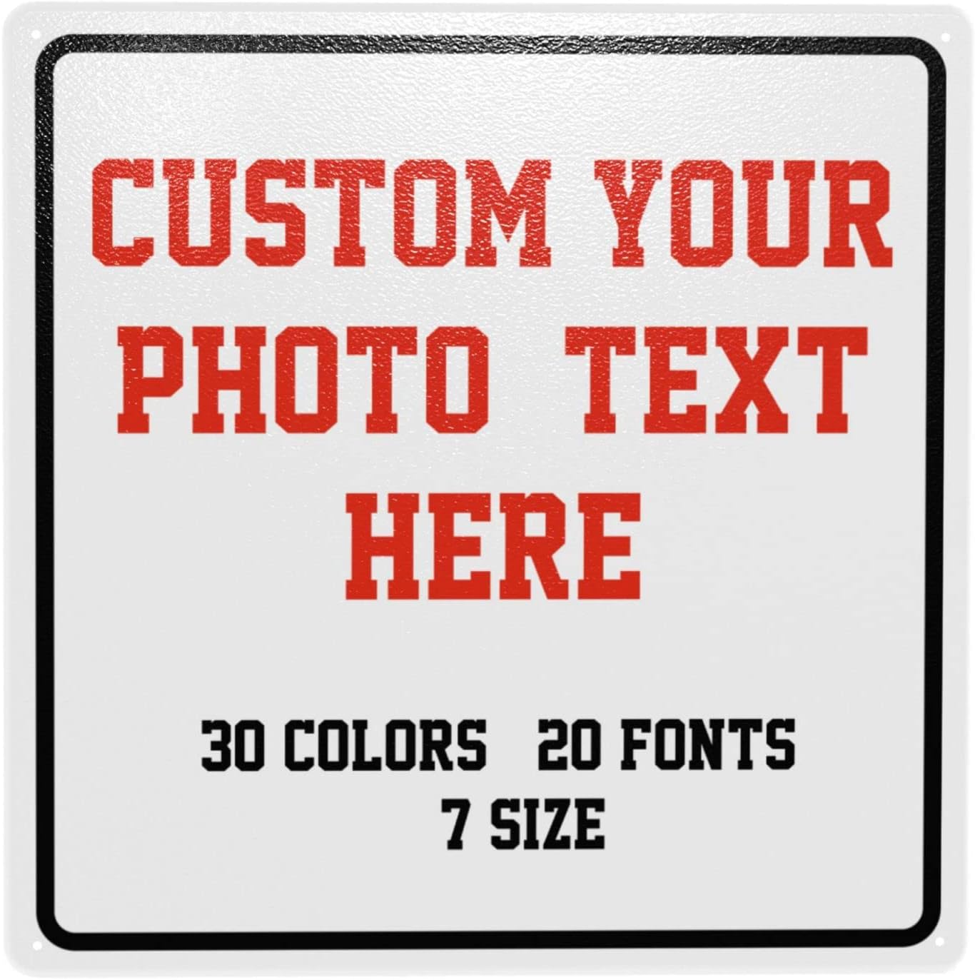 Custom Signs Outdoor Metal Sign - 12 x 12 Personalized Signs for Business, Workplace, Office, Home, Delivery Signs, Road Signs, Garden Signs, Hazard Signs, Intersection Signs, Parking Signs, Decorative Signs