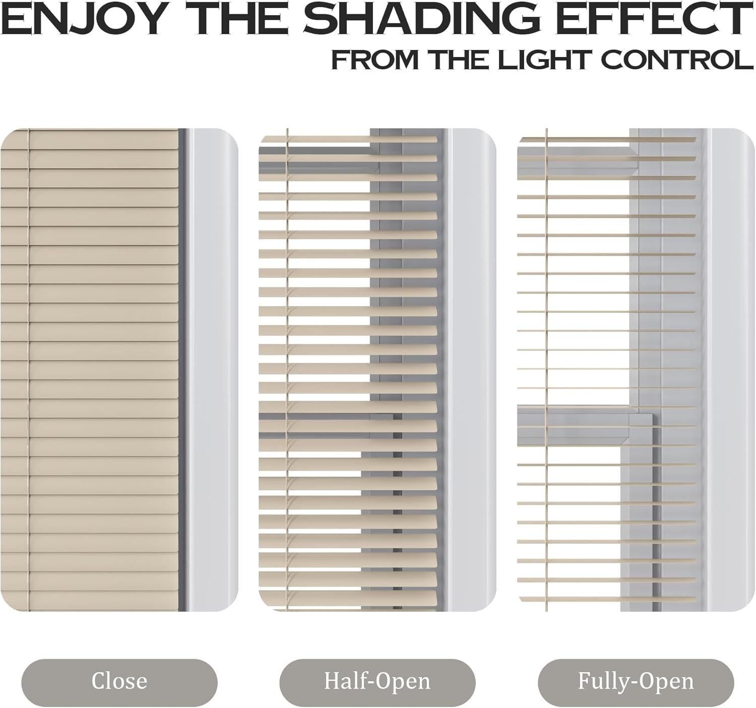 Motorized Cordless Aluminum Blinds with Remote, Automatic Room Darkening Horizontal Blinds for Indoor Windows, Light Adjustment Waterproof Blinds, Customized for Home, Office, Khaki