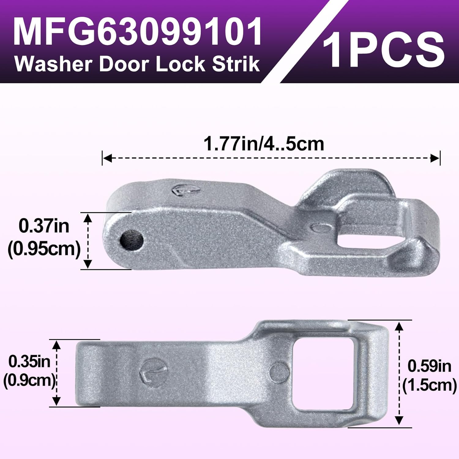 MFG63099101 Washer Door Lock Strike, Washing Machine Door Lock Replacement Part for LG Kenmore Front Load Washer