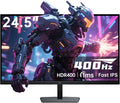KTC 24.5 inch 400Hz 240Hz Gaming Monitor | Fast IPS 1ms | FHD 1080P Monitor | HDR 400 128% sRGB | HDMI x2, DP x2 |Tilt Adjustability Silver-Gray VESA 360Hz Monitors H25X7