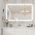 Niccy 24"x36" LED Bathroom Mirror, Rectangle Vanity Mirrors with Lights, Frontlit & Backlit Lighted Vanity Mirror, Memory Funtion, 3 Colors & Stepless Dimmable, Anti-Fog, Horizontal/Vertical