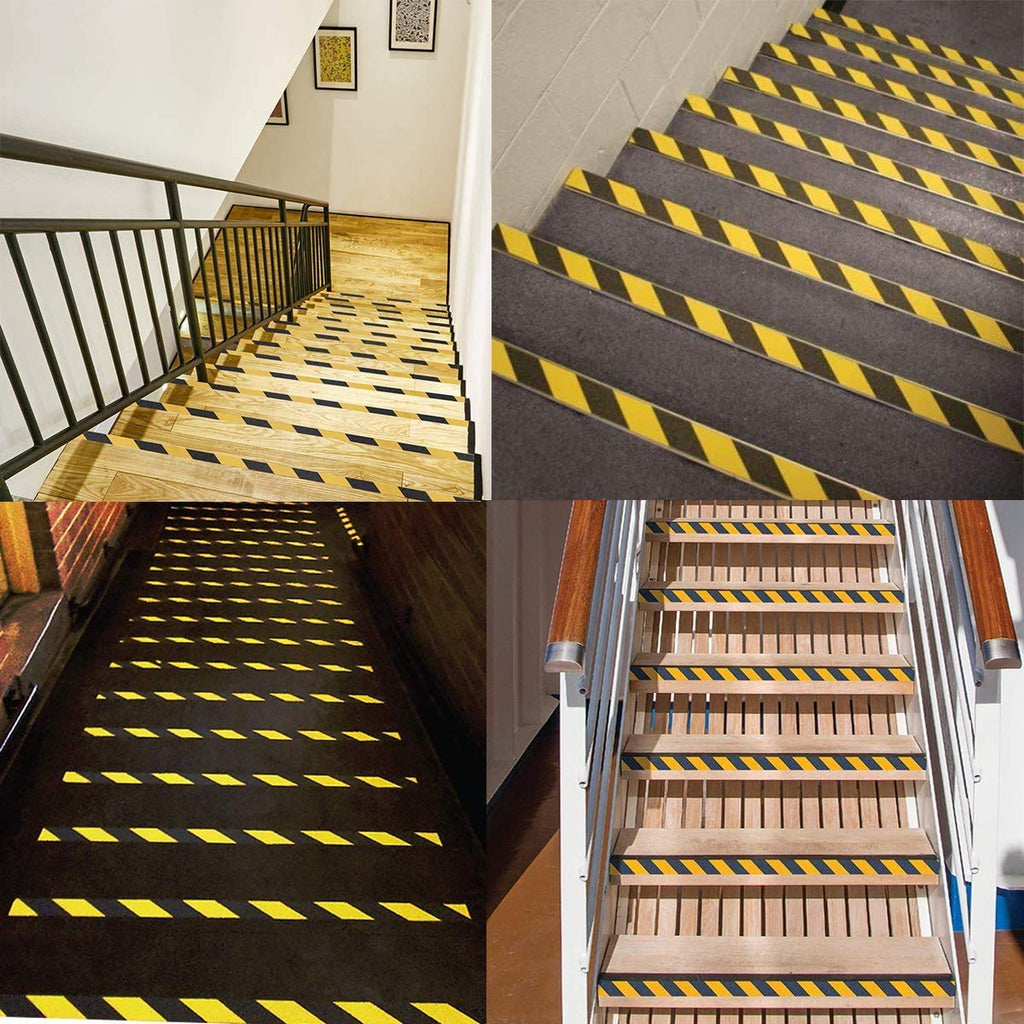 Best Anti-Slip Grip Tape, 6" x 30 FT, Black & Yellow Striped, 80 Grit, Industrial Grade, Indoor, Outdoor, Weatherproof (6-Inch x 30 Feet Roll)