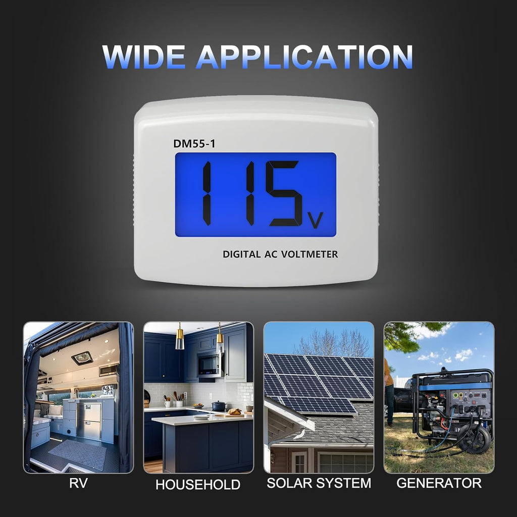 DROK Electric Voltage Testers 5pcs, AC 80-300V LCD Display Flat Plug Voltmeter Electrical Outlet Tester Plug in Digital Voltage Meter