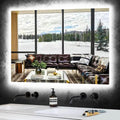 40 x 30 Inch LED Vanity Mirror with Backlits Anti-Fog 3 Color Dimmable Backlit Lighted Mirror for Bathroom Wall Horizontal Vertical Mounted 40" Frameless Smart Light up LED Bathroom Mirrors