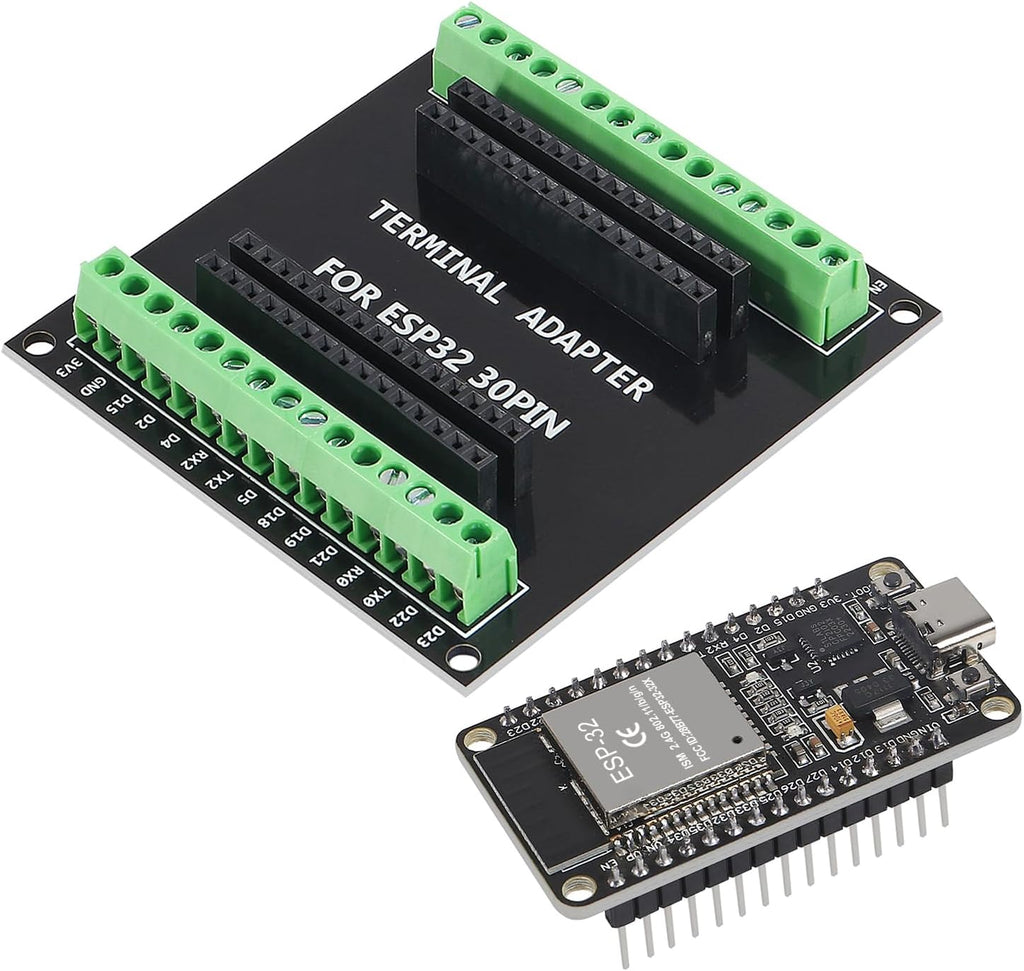 3Pcs ESP32 ESP32-WROOM-32 CP2102 TYPE C Development Board GPIO Breakout Board 30Pin Type-C USB Dual Interface ESP32 Shield 30P WIFI+Bluetooth Dual Core ESP-WROOM-32 ESP-32 ESP-32S Expansion Board