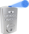 BRINKS Security Door Locks, High-Security Keyless Entry, Smart Electronic Door Lock with Deadbolt, Up to 50 Codes, Automatic Locking (Deadbolt, Satin Nickel)