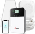 Cell Phone Booster for Home Office, Cover 8000 sq ft with 2 Indoor Antennas for All US Carriers, Cell Phone Signal Booster for Destination RV 4G 5G LTE Verizon AT&T T-Mobile APP Support FCC
