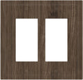 Decorative Outlet Covers Rustic Walnut Wood Grain 2 Gang Double Rocker Light Switch Cover Plate Electrical Switch Plate Cover Decorate GFCI Wall Plate for Farmhouse Cabin Decor