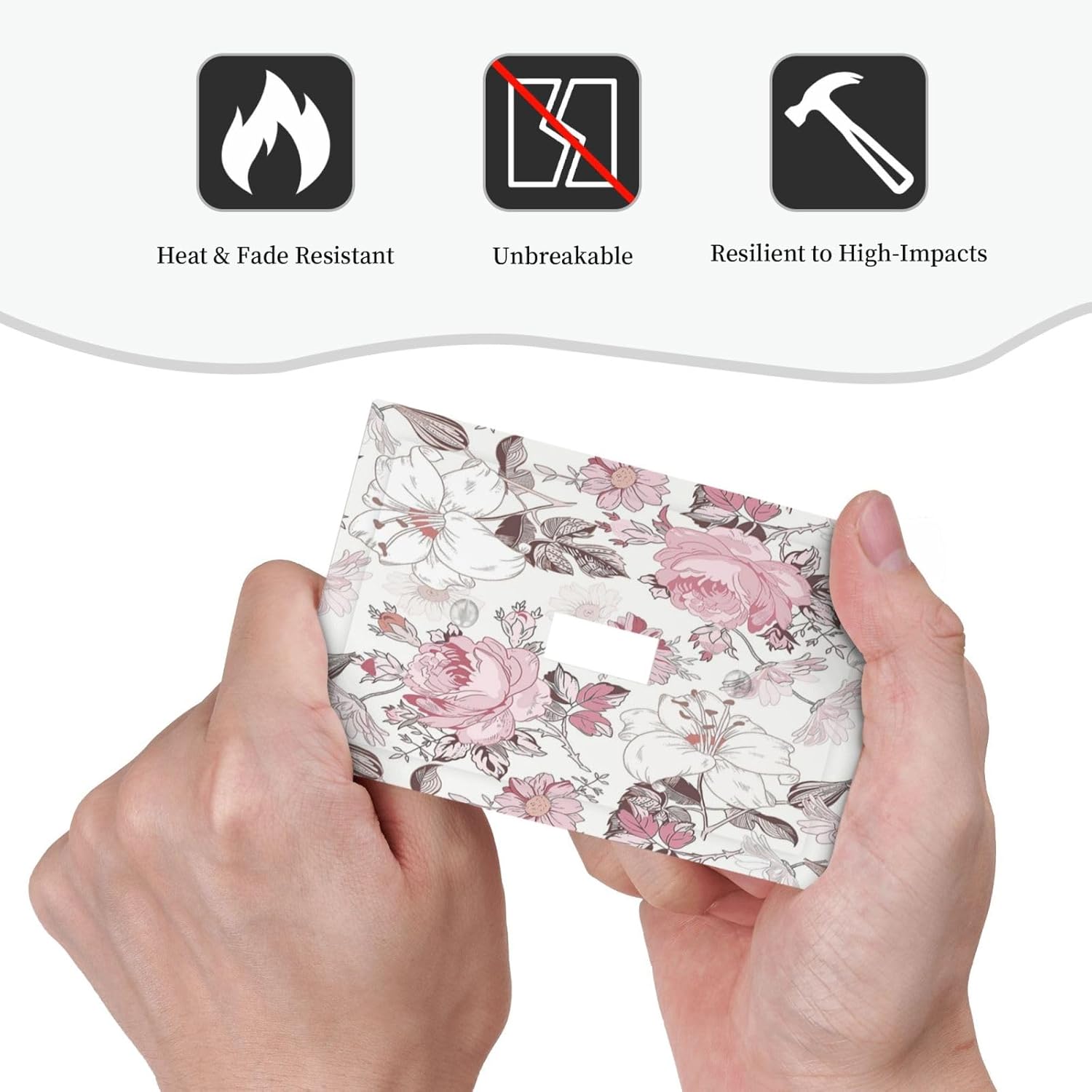 Decorative Light Switch Cover Modern Watercolor Flower Pink White Wildflower 1 Gang Single Toggle Decorator Outlet Wall Plate Device Electrical Faceplate Switchplates for Bedroom Home Decor