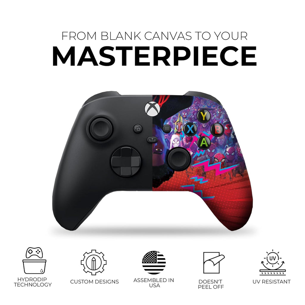 DreamController Milles Moralles Spiidervers Custom X-box Controller Wirelless compatible with X-box One/Series X/S Proudly Customized in USA with Permanent HYDRO-DIP (NOT JUST A SKIN)